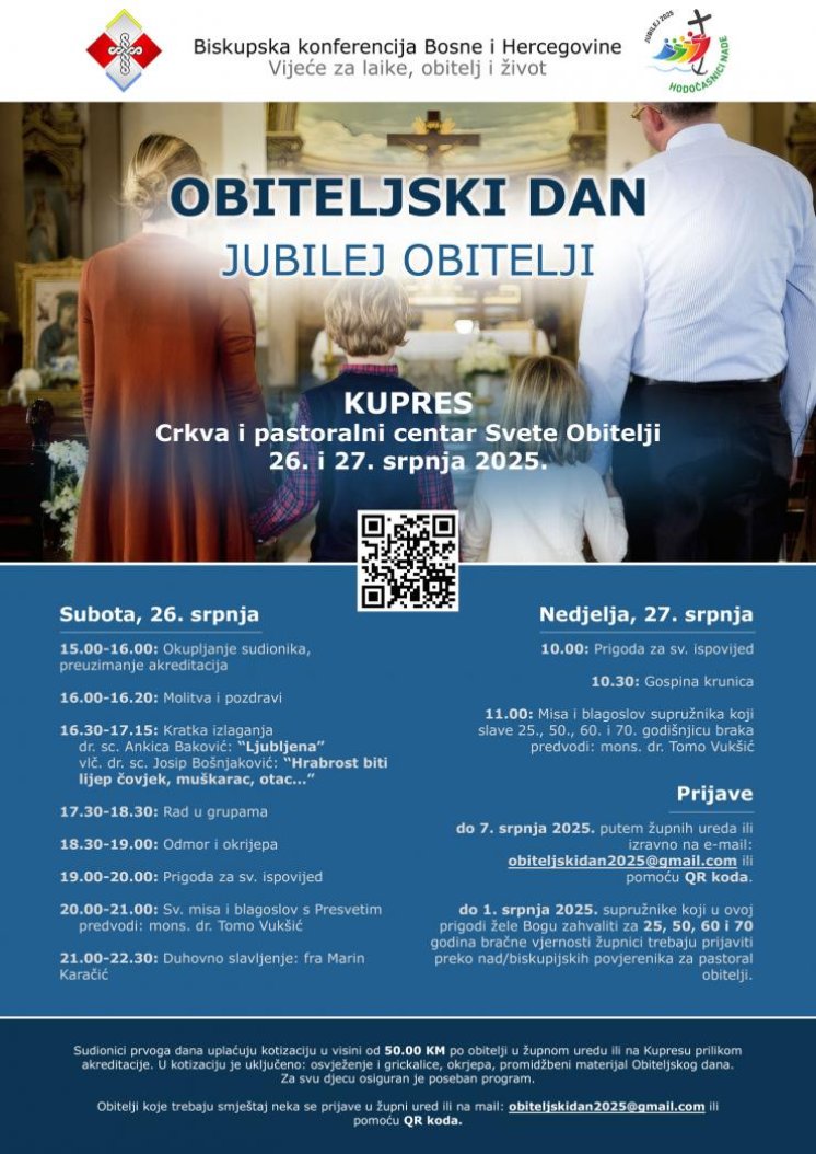 Najava: VIII. Obiteljski dan u Bosni i Hercegovini