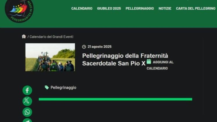 Hodočašće Bratstva sv. Pija X. uvršteno u službeni program Jubileja 2025.