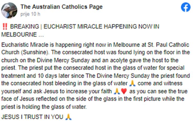 euharistijsko cudo australija